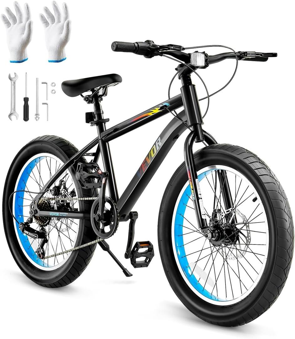 VEVOR Mountain Bike for Men/Women, 20"/26"/29" Sizes, 7/21/24 Speed Twist Shifting, Front or Dual Suspension, Dual Disc Brakes, Comfort Saddle, Sleek Colors