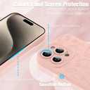 OOK Case for iPhone 15 Pro Max Case Cute Flower Floral Design for Girls Women Soft TPU Camera Lens Protective Phone Cover for iPhone 15 Pro Max 6.7 Inch Pink