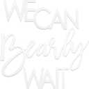 Felt We Can Bearly Wait Sign - Baby Shower Sign for Gender Reveal Party Balloon Arch Photo Props Decoration (White)