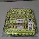 Large Bible Cover for Women, Mint Green & Teal Boho Geometric Bible Case with Zipper, Durable Canvas Study Bible Bag with Handle, Fits up to 10 x 7 x 2 Inches
