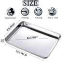 2 Pack Stainless Steel Tray Non Toxic Heavy Duty Thickening Pan for Kitchen Baking, Lab Instrument, Dental, Medical Surgical Instrument, Pet Treatment, Jewelry Tools