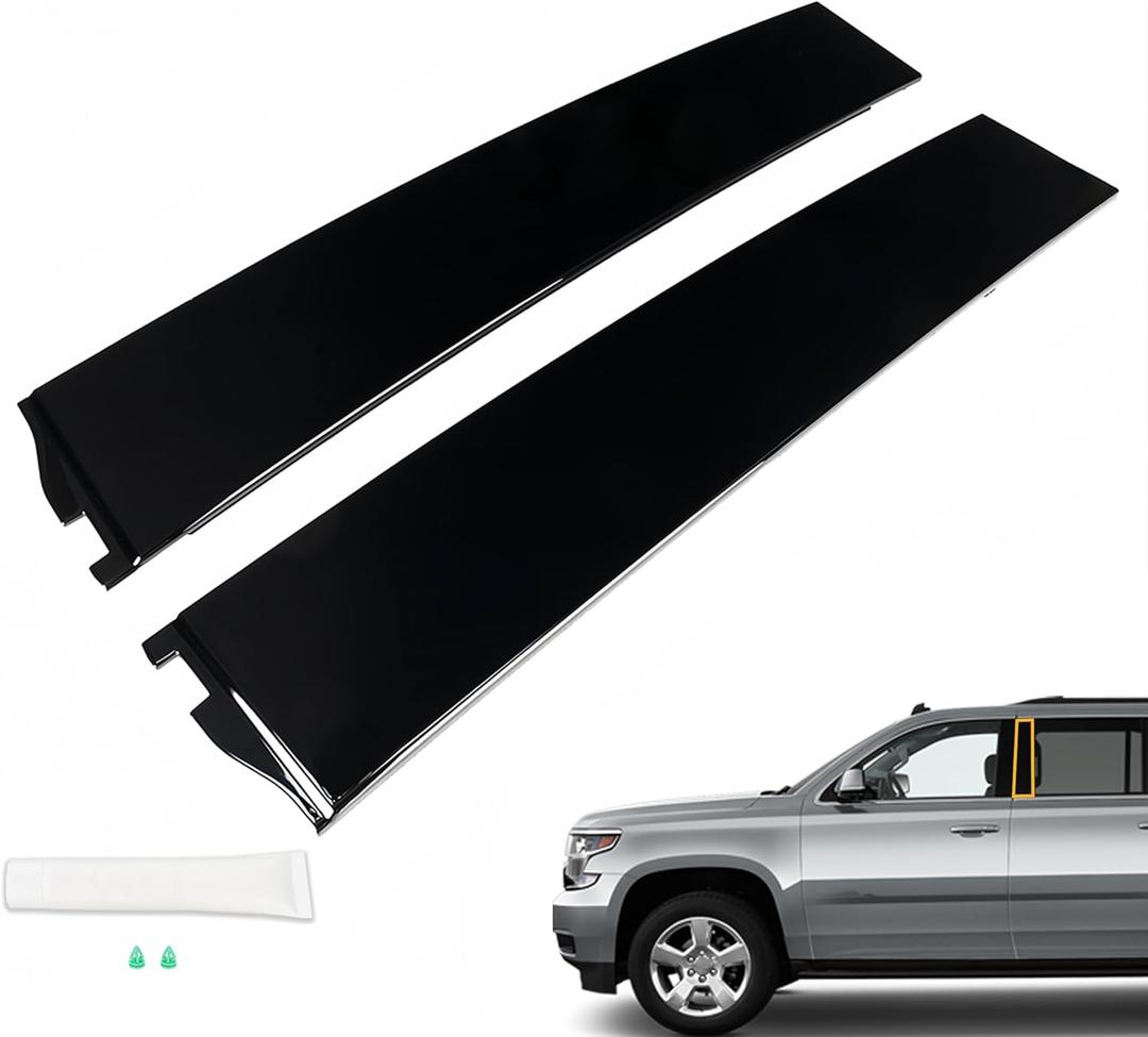 926-243 926-244 Rear Door B Pillar Trim (Pair) Fits for 2015-2018 Chevy Suburban Tahoe, GMC Yukon/XL, Cadillac Escalade/ESV | for 2016-2018 Suburban 3500 HD | Left & Right Rear Door Pillar Molding
