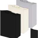 Windyun 3 Pcs Hypotenuse Laundry Sorter Replacement Bags Hamper Cart Removable Replacement Bags Laundry Storage Organizer Bag Hamper Liner, No Hooks 14.76 x 8.66 x 23.23/19.29" (Black,Beige,Gray)