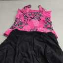 Womens Two Piece Tankini Bathing Suits with Skirt Tummy Control Swimsuits Ladies Swimwear (Small, Pink Flower)