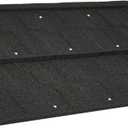 uyoyous Metal Awning Window Awnings Exterior 52" W x 31" H Triangle Metal Frame, Door Entrance Awnings for Outside, Entry Doors, Windows, Balconies, Black (Tile Shaped)