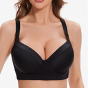 Plus Size Push Up Bras for Women Back Fat Smoothing Bra Comfort Lightly Underwire T-Shirt Bra, 40D