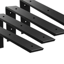 WINKER Countertop Support Bracket 4 Pack Heavy Duty 3/8" Thick Hidden L Shelf Bracket 18" x 8" x 2.5" Metal Corbels for Quartz/Granite/Wood/Concrete/Laminate Countertops, Black