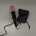 Farery Mini 3 Barrel Hair Waver - Portable Beach Wave Curling Iron for Short Hair, 1/2 Inch Ceramic Crimper with 3 Temp Settings & 30s Fast Heating, Dual Voltage Travel Hair Waver for Women, Pink