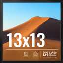 LaVie Home 13x13 Picture Frame for Wall Display, 13x13 Black Picture Frame with HD Plexiglas, 13 x 13 Square Frame 1 Pack, Display Frame for Vertical or Horizontal, Classic Collection