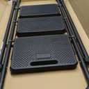 3 Step Ladder, Protable Steel Folding Stool with Wide Anti-Slip Pedal, 500lbs Sturdy Steel Ladder, Black