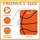 Fuyoooo 12 Pcs Luggage Tags Travel Suitcase Labels ID Label for Gear Bag, Plastic Backpack Tag Gifts for Players, 4" x 2.75"