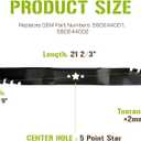 Mulching Blade Replaces 580244001 580244002 Mower Blade for Husqvarna 22 inch Deck HU550F HU550FH HU675FE HU725E HU725FH HU775H LC 356AWD