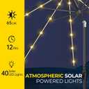 Tempera Solar Patio Umbrella 40 LED Lighted Outdoor Umbrella Table Market Umbrella with Push Button Tilt and Crank, Solar Umbrella with Sturdy Pole&Fade Resistant Canopy, Easy to Set