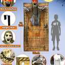 76'' Halloween Outdoor Decorations Animatronic Zombie Ghost with Red Eye