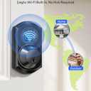 TEEHO TE012W WiFi Smart Lock, Fingerprint Door Lock with Built-in Wi-Fi, Keyless Entry Keypad Smart Deadbolt, App Remote Control, Alexa Compatible, IP55 Waterproof for Front Door Matte Black