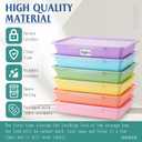 Tinlade 24 Pcs Classroom Paper Storage Bins with Lids, Macaron, 13x10in
