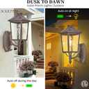Solar Outdoor Wall Lights 15.5 Inch Height Dusk to Dawn Solar Sconce Lights Outdoor with Remote Control ORB Solar Porch Lights for House Paito Yard and Garage