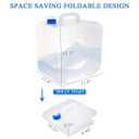 Collapsible Water Container with Spigot & Hook, BPA Free Water Jug, Foldable Carrier Bucket, Water Storage Container for Camping Hiking Survival Kit, 1-Pack (20L/5.3 Gallon)