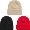 5 x
ZOORON Beanie for Men Women Warm Winter Hat Unisex Soft Knit Cuffed Beanie Skull Cap