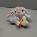 Easter Stuffed Bunny with Egg(Reversible), 8.5" Plush Rabbit with Floppy Ears, Huggable & Washable Easter Stuffed Animals Cute Bunny Plush Toy for Kids Girls Boys Birthday Easter Gifts (Color)