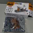 Lucky Doug Solar Power Kits Toys for Boys Ages 8-13, STEM Robot Kit Toys Gifts for Kids 8 9 10 11 12 13 Years, Educational Building Science Experiment Set Birthday for Kids Boys Girls (Grey)