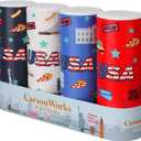 3 x Carson Works Car Tissues Holder 4 Packs Round Car Tissues Cylinder Fit for Car Cup Holder, Home Small Tissue Dispenser with Refill Tissues for Car Bathroom Office