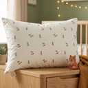 Toddler Pillow with Pillowcase - 13x18 My Little Dreamy Kids Travel Bed Pillows for Sleeping, Organic Cotton Small Pillowcase, Soft & Breathable, Machine Washable, Toddlers 2-5 years old (Fox Tales)