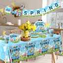 Hello Spring Birthday Party Decorations-Barnyard Party Decorations with Little Blue Truck Tablecloth,Gnome Paper Plates,Cups,Wildflower Napkins,and Banner,20 Guests Barn Cars Theme Kit Party Supplies