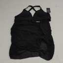 Blooming Jelly Womens High Wasited Bikini Sets Tummy Control Swimsuits Curvy Mesh Swim Skirt (Medium, Black)