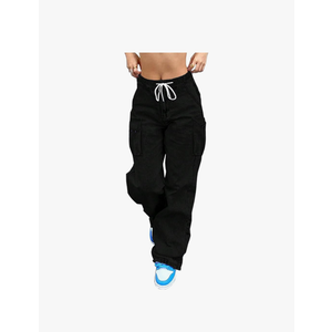 3.7
3.7 out of 5 stars
(81)
Mid Rise Cargo Jeans Women Elastic Waist Stretch Wide Leg Denim Pants with Pockets Baggy Streetwear Pants S