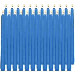 Taper Candles 10 inch (H) Dripless, Set of 24 Unscented and Smokeless Taper Candles Long Burning, Paraffin Wax with Cotton Wicks for Burning 8 Hours Time