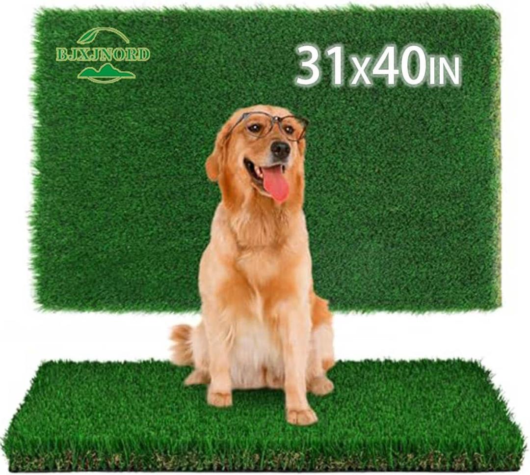 Artificial Grass for Dogs Potty,Dog Grass Pad, Fake Grass Pee Pads, Puppy Training Turf, Reusable Indoor Outdoor Grass Pad for Dogs Potty Training 31x40 in
