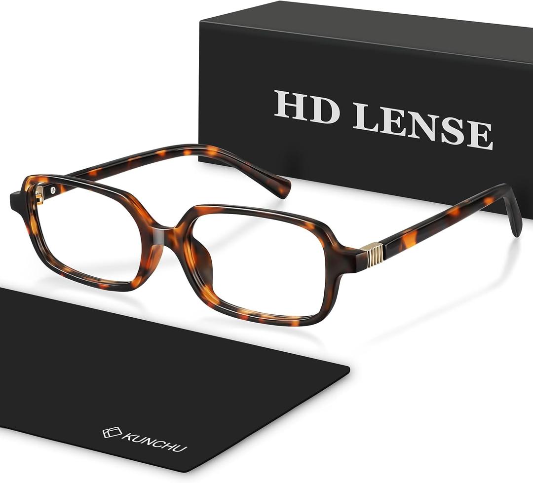 Reading Glasses for Women Men, Stylish Small Square Blue Light Blocking Readers for Women Men,Cheaters