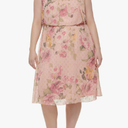 Jessica Howard Women's Fit and Flare Midi Dress with Tie Neck in Chiffon Lurex, Size 8