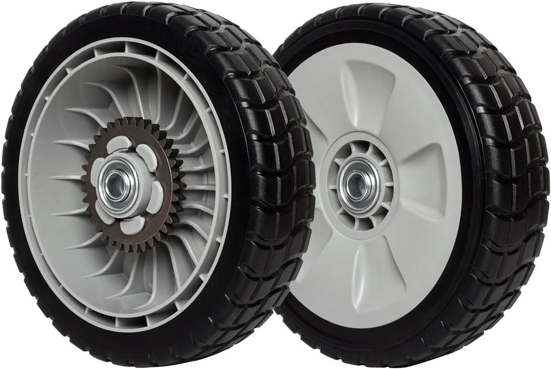 Replacement Lawn Mower Rear Drive Wheel for 42710-VE2-M02ZE 42710-VE2-M00ZE 42710-VE2-M01ZE 42710-VG3-B00 - 8" Wheel Assebmly Compatible with HRR216 HRS216 HRT216 Walk Behind Lawn Mower (Set of 2)