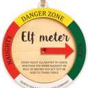 4 x Elf Meter Funny, Unique Ornament with Naughty or Nice Arrow, Holiday Decor, Funny Gifts for Friends Coworker Family, Elf Meter Decoration for Tree, Christmas Ornaments Decoration