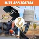 Leero 10 Pack 1/2" Clevis Slip Hook, Heavy Duty Grade 70 Slip Hooks, 11,300 LBS Working Load Limit, Tow Chain Slip Hook for Trailer Wiring, Truck, Trailer, Winch Transport Tow (Without Latch)