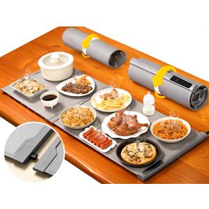 42"x16" Warming Mat for Food Extra Large, Extendable Food Warming Mat, Electric Warming Tray for Buffets Party with 7 Adjustable Temperature, 6 Timer, Silicone Food Warmer for Parties Home Countertop (Gray)