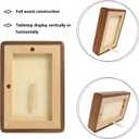 Handcrafted Natural Wood Picture Frame with Mat for Wall and Tabletop display (Walnut, 4x4 matted to 3x3)
