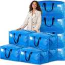 Moving Bags Heavy Duty,Extra Large Moving Bags for Travel/College Packing/Storage/Organization/Seasonal Clothes & Bedding Storage,Moving Supplies Bins,Compatible with Ikea Frakta Cart (Blue,10 Pack)