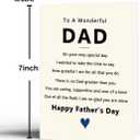 2 x fancu Father’s Day Card Gift for Dad, Happy Father’s Day Decoration for Father from Daughter Son or Kids, Sentimental Appreciation Fathers Card Gift for Dad