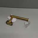 Gold Toilet Paper Roll Holder, EdenGrip SUS 304 Stainless Steel Round TP Hanger, Stylish Brushed Gold Toilet Paper Holder Wall Mount for Bathroom, Kitchen, Washroom