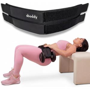 Hip Thrust Belt with Dual-Strap Design  Booty Builder for Heavy Dumbbells, Kettlebells & Plates Up to 400 lbs  Comfortable Glute Workout Equipment for Women  Coach Tested  Home & Gym Use.