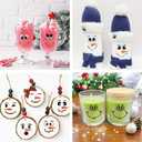 10Pack 66 Pcs Christmas Face Eyes Stickers for Crafts Small Vinyl Snowman Faces Pitcher Rub on Transfers Decals for Ornaments Glass Drinking Cups Wood Decorations Balls Party Supplies (face66)