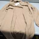 LASCANA Women's Long Knit Cardigan - Calf-Length, Open Front with Ribbed Shawl Collar, Size US 8/10