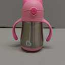 Munchkin Cool Cat Sippy Cup for Toddlers, Stainless Steel Straw Cup, 8 Ounce, Pink