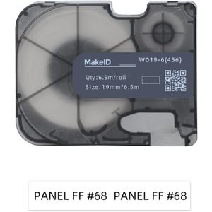 MakeID P31S&P31 All-Weather PET Label Tape with Ribbon Cartridge for Indoor/Outdoor ID and Equipment Labeling - 19.68ft L/Roll - for P31S&P31 Label Maker