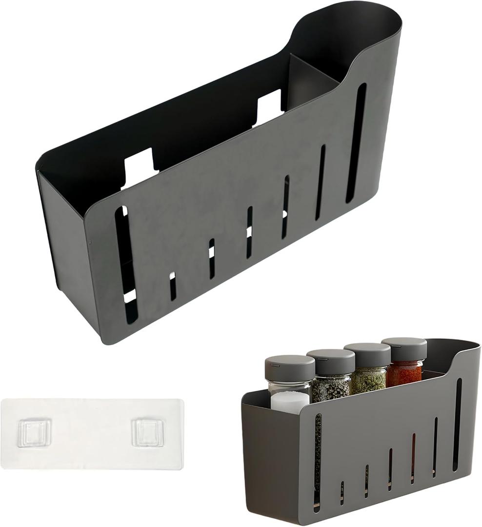 Cabinet Door Organizer, Adhesive Mount Kitchen Storage for Foil, Plastic Wrap & Food Bags - Behind the Door Dispenser for Pantry, Cabinet, Small Spaces