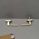 Linkaa Passage Door Handles Door Lever Gold Stain Brass for Hall or Closet, Keyless Door Lock, Square Shape Interior Door Handle. (1, Passage (No Lock))