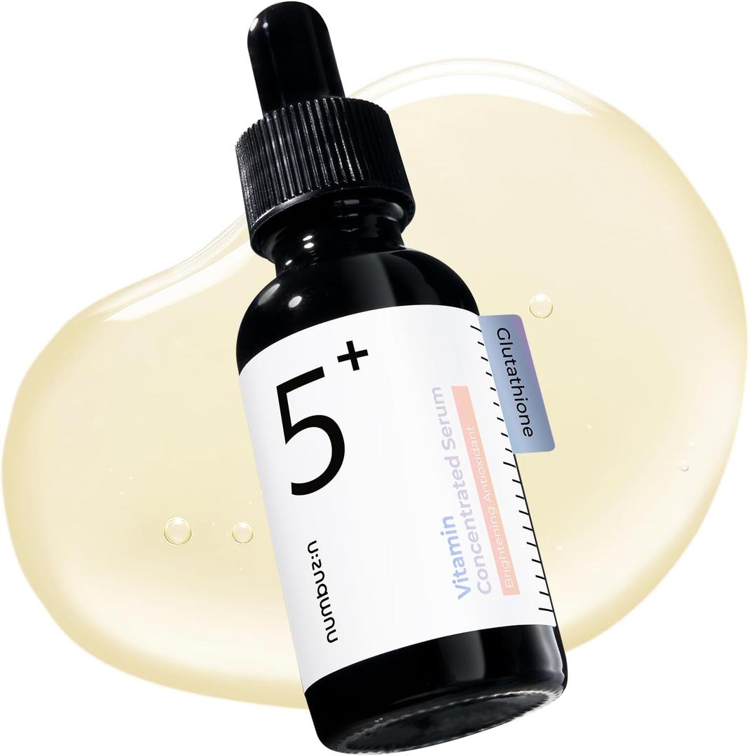 numbuzin No.5 Vitamin Concentrated Serum, Dark Spot Care, Glutathione & Vitamin Serum, Korean Skincare, Tranexamic Acid 4%, Niacinamide 5%, for a Radiant-Looking Glow 1.01 fl oz
